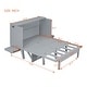 preview thumbnail 17 of 16, Murphy Bed Cabinet Bed with 2 Removable Shelves and USB Port-Full, Grey