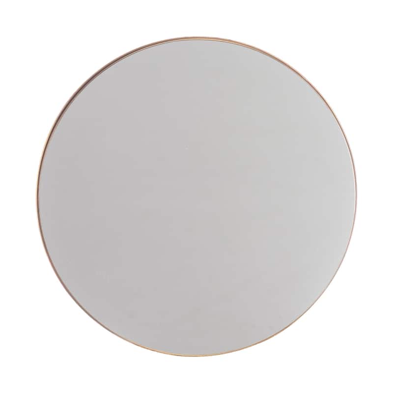 Brio Lighting Golden Modern 30" Round Framed Wall Mirror