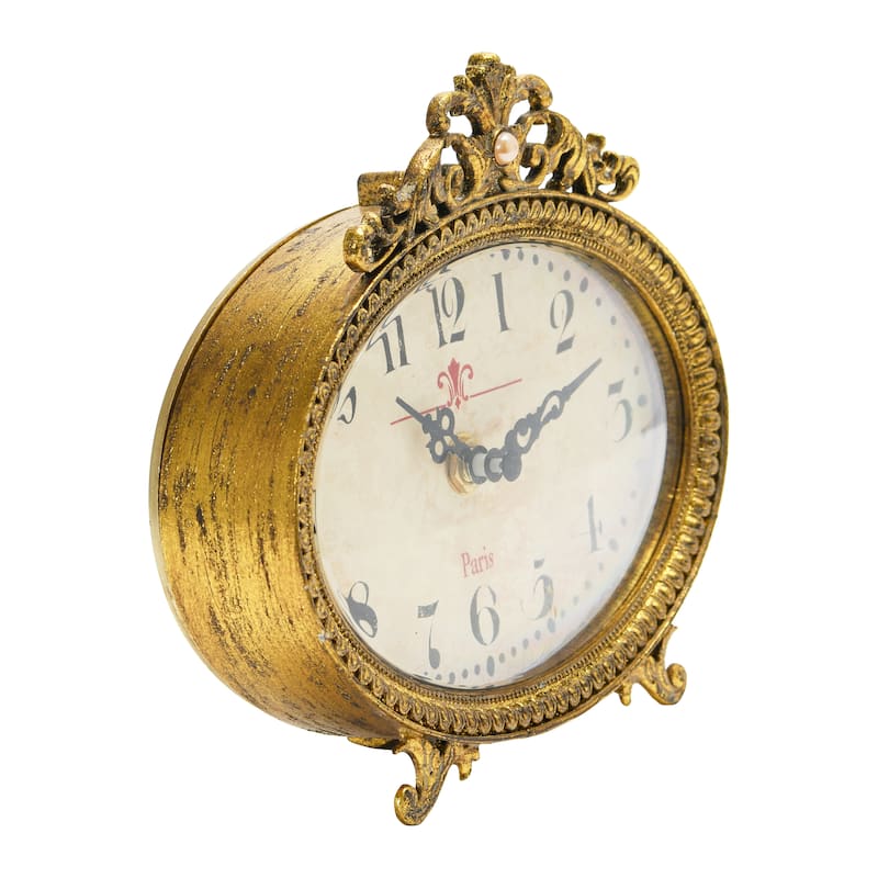 Decorative Pewter Mantel Clock
