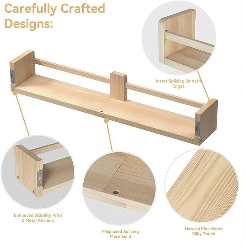 24 Inch Nursery Book Shelves - 3.93"D x 23.58"W x 3.52"H