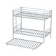 preview thumbnail 15 of 13, Gray+Silver Twin over Twin Metal Bunk Bed with Noise-Reducing Guardrail