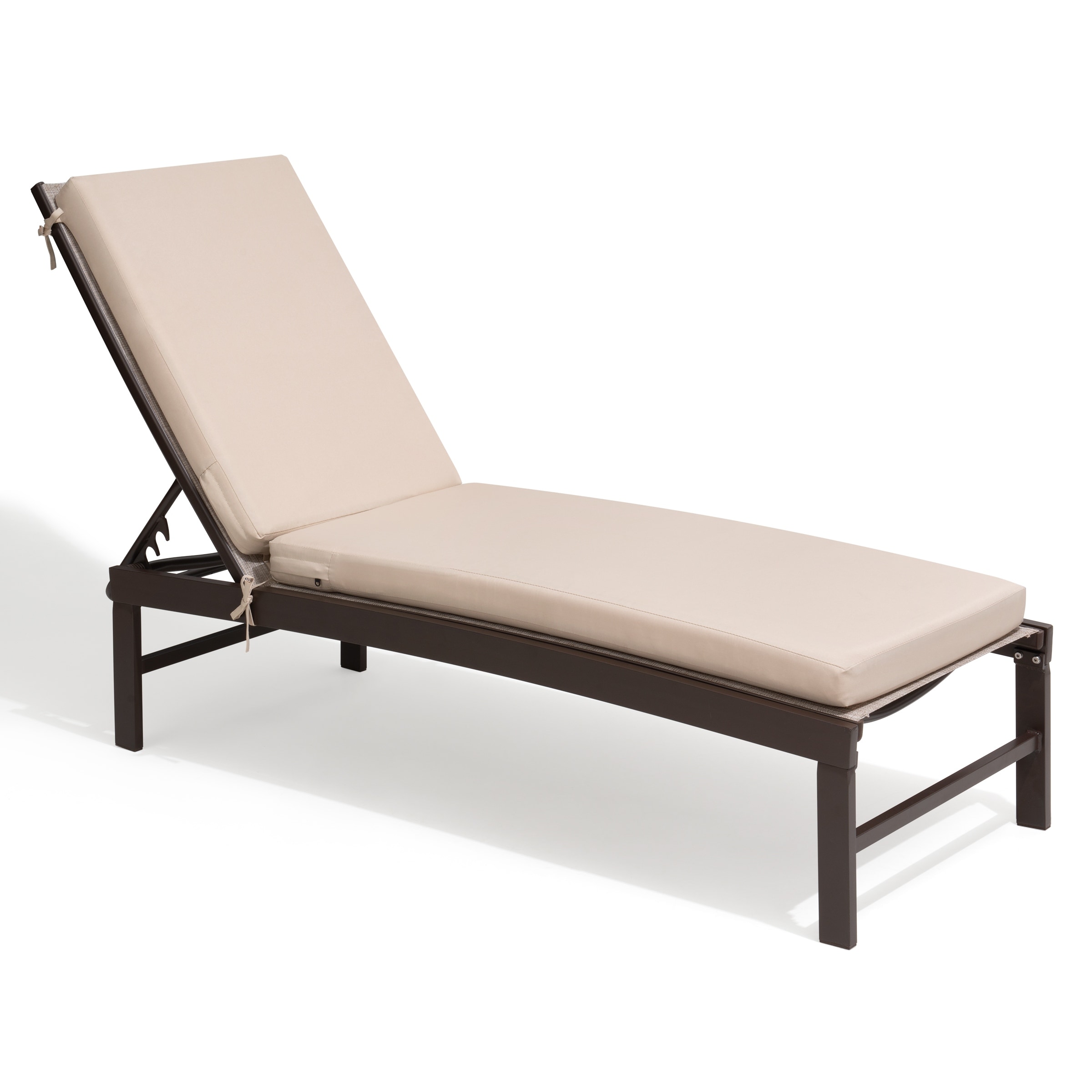Metal sun lounger chair with cushion shop