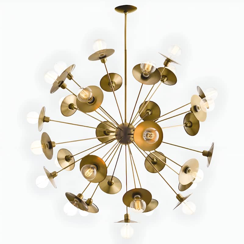 Modern Large Chandlier Cluster Pendant - Gold