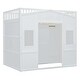 preview thumbnail 6 of 30, Elegant Design Full Size House Loft Bed with Ladder & Wardrobe