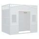 preview thumbnail 20 of 26, Full Size House Loft Bed with Built-in Wardrobe, Ladder, and Solid Pine Wood Construction, Guard Rails for Safety, Grey