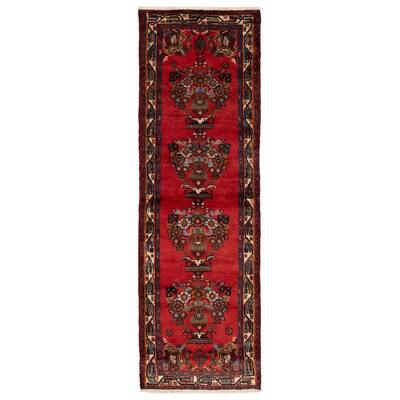 ECARPETGALLERY Hand-knotted Andelz Red Wool Rug - 3'0 x 9'2