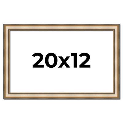 20x12 Frame Gold Solid Wood Shadow Box Width 1.5 Inches | Interior Frame Depth 2 3/8 Inches