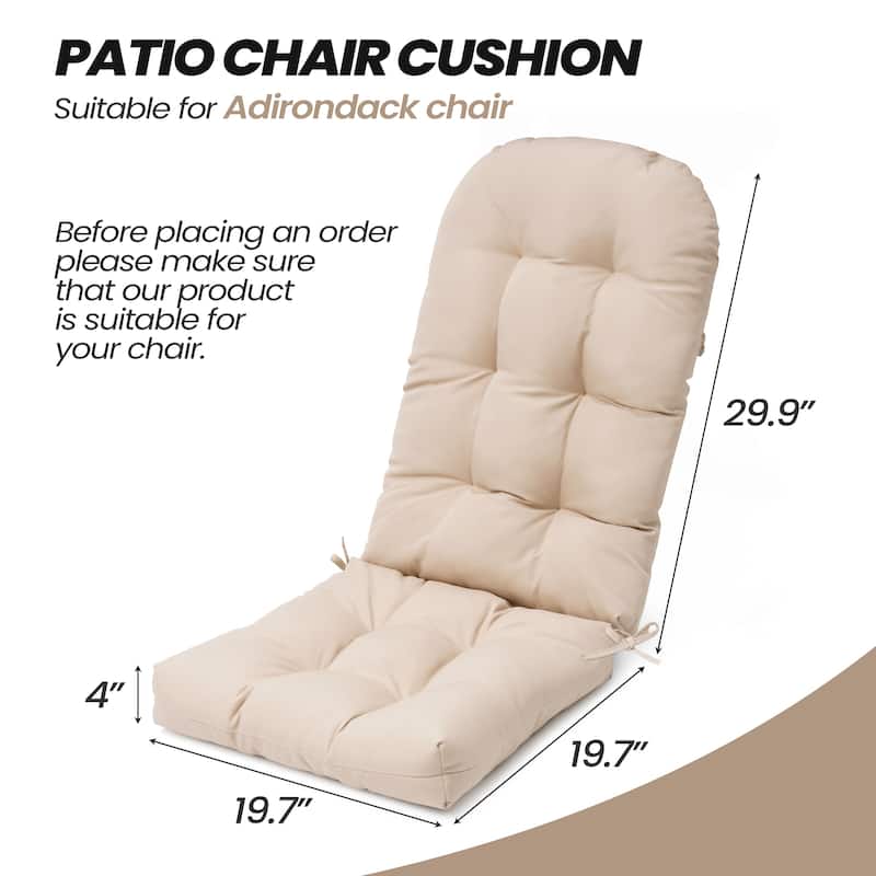 Outdoor Adirondack Chair Cushion Thickened Patio Chair Pad Lounge Rocking Chair Cushion
