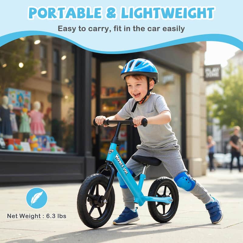 Honeyjoy 11” Lightweight Toddler Balance Bike, Tool-Free Adjustable - See Details