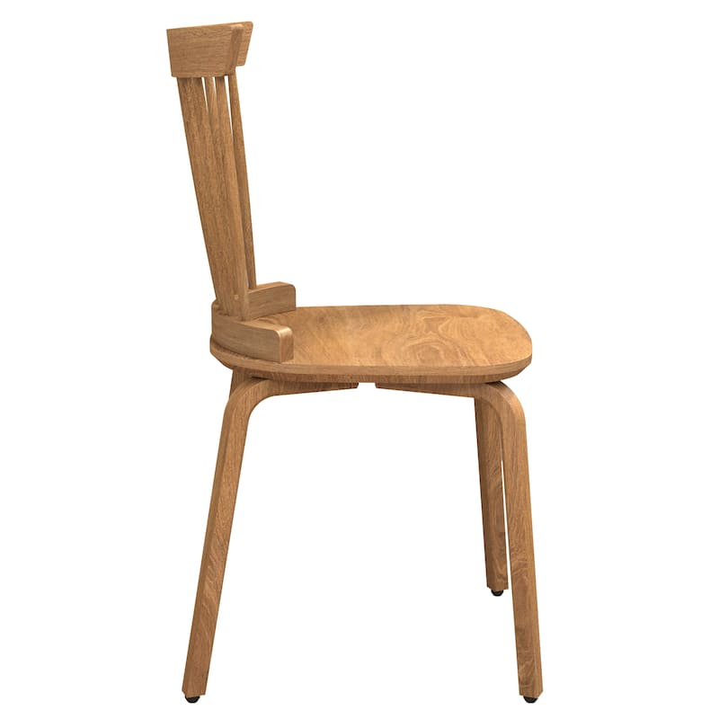 Farmhouse Spindle Back Dining Chair, Windsor Dining Chair with Non-Slip Feet for Dining Rooms, 2-Piece Set