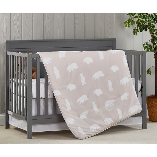 slide 1 of 1, Oxford Baby Beary Cute, 3 Pc Crib Bedding Set