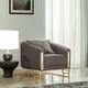 preview thumbnail 13 of 15, Renillo Upholstered Velvet Accent Chair Grey
