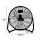 preview thumbnail 2 of 5, 20 in. Black 3-Speed 4,650 CFM High Velocity Heavy Duty Metal Industrial Floor Fan
