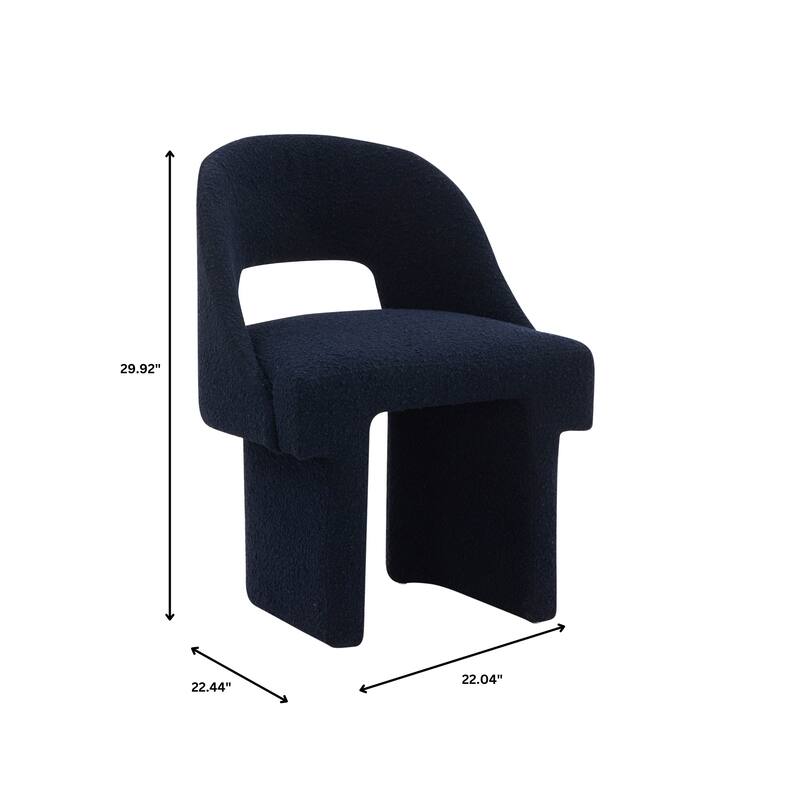 Boucle Set of 2 Modern Elegant Upholstered Accent Chair with MDF Wood Frame for Home Office Living Room & Bedroom