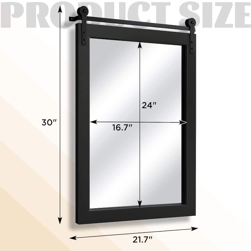 Rectangle Wood Framed Decorative Wall Mirror