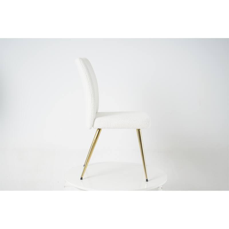 Modern teddy fleece Dining Chairs Set of 4