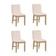 preview thumbnail 8 of 115, Gracie Modern Bar Stool, Boucle Upholstered Chair and Brushed Wooden Legs