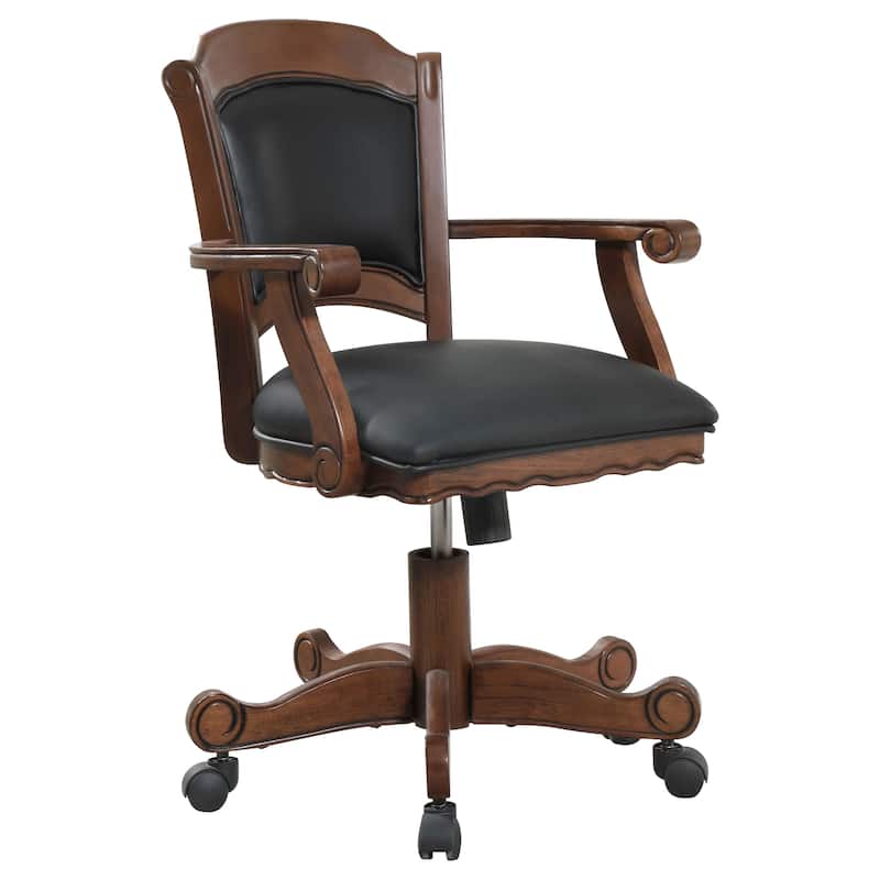 Turk Upholstered Swivel Dining and Game Chair Tobacco - Tobacco