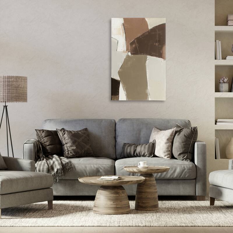 Stupell Contemporary Neutral Earth Tones Canvas Wall Art Design By Kippi Leonard