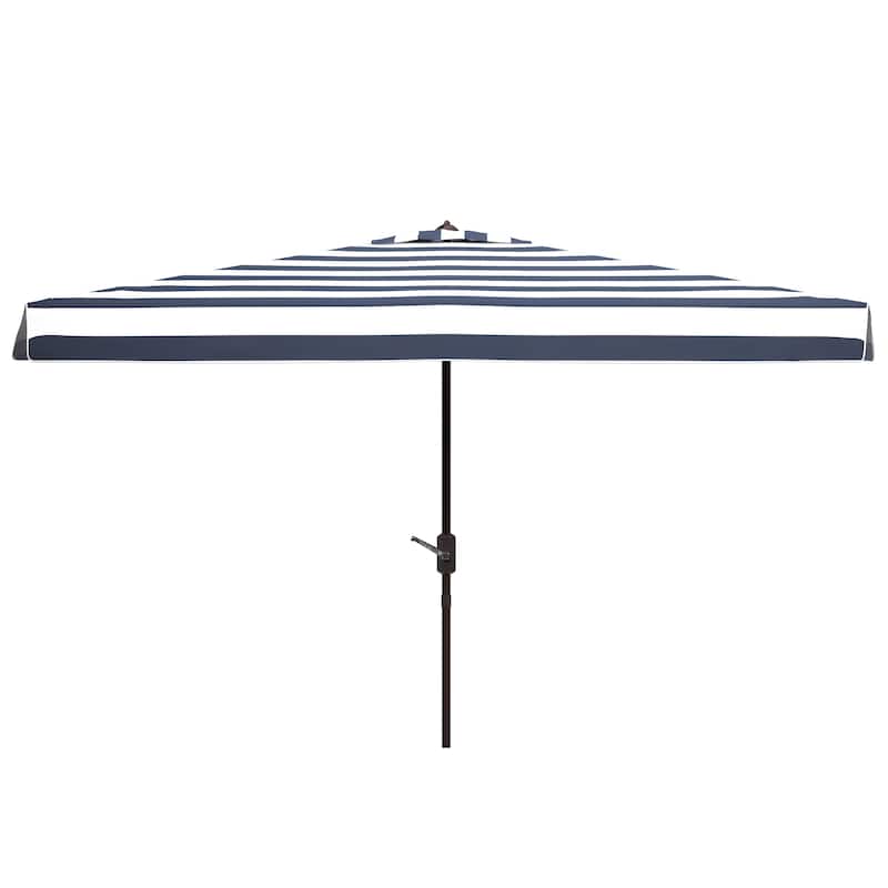 SAFAVIEH Outdoor Evelyn Fashion Line 6.5 x 10 Ft Rectangle Umbrella