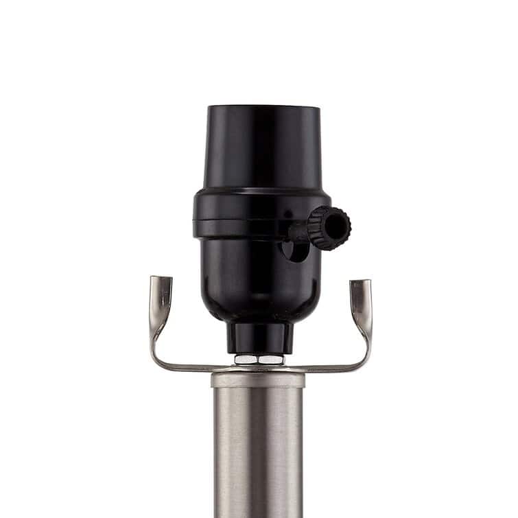 25.25" Glass Table Lamp Set with USB (Set of 2)