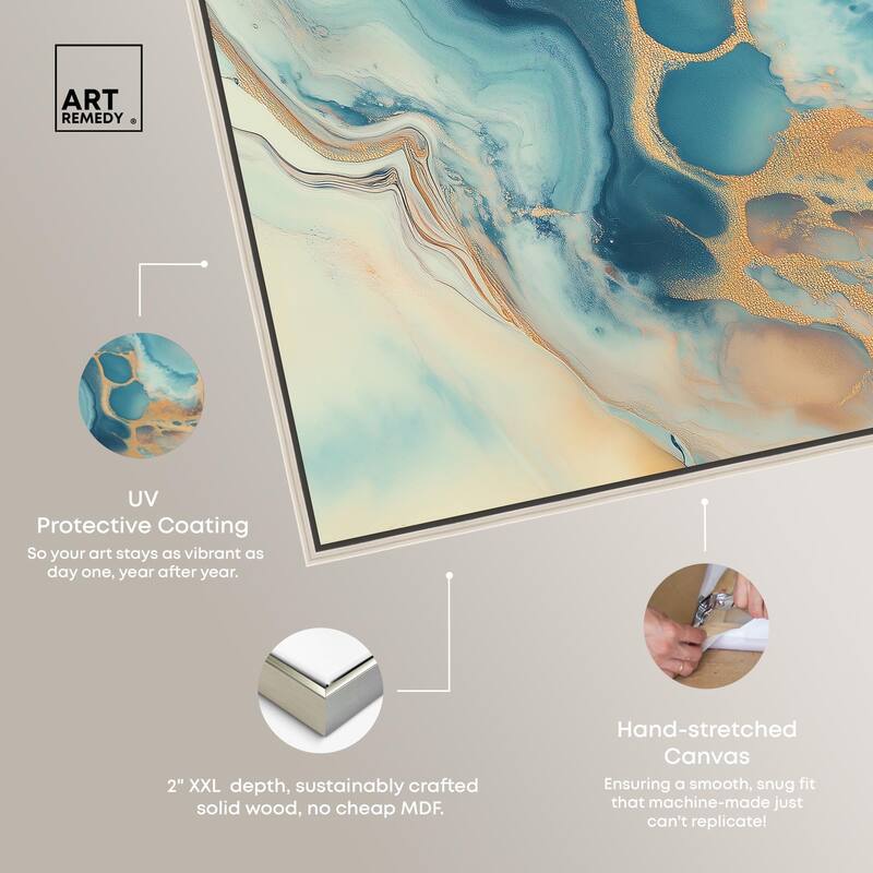 Marbled Sunrise I Canvas Set of 2 by Art Remedy