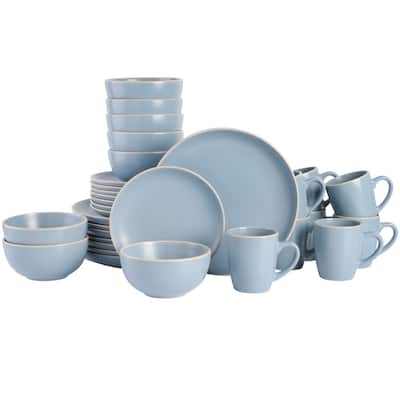 Gibson Home Rockaway 32-Piece Stoneware Dinnerware Set