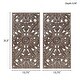preview thumbnail 5 of 22, Madison Park Botanical Panel Carved Wall Decor 2 Piece Set