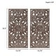 preview thumbnail 13 of 55, Madison Park Botanical Panel Distressed Carved Wood Wall Decor (Set of 2)