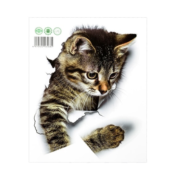 9.8 by 7.9 Inch Artificial 3D Cat Wall Stickers Art Decals Self-sticky DIY