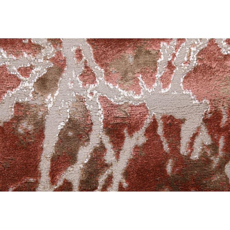 Abstract Transitional Turkish Oriental Rug Contemporary Carpet