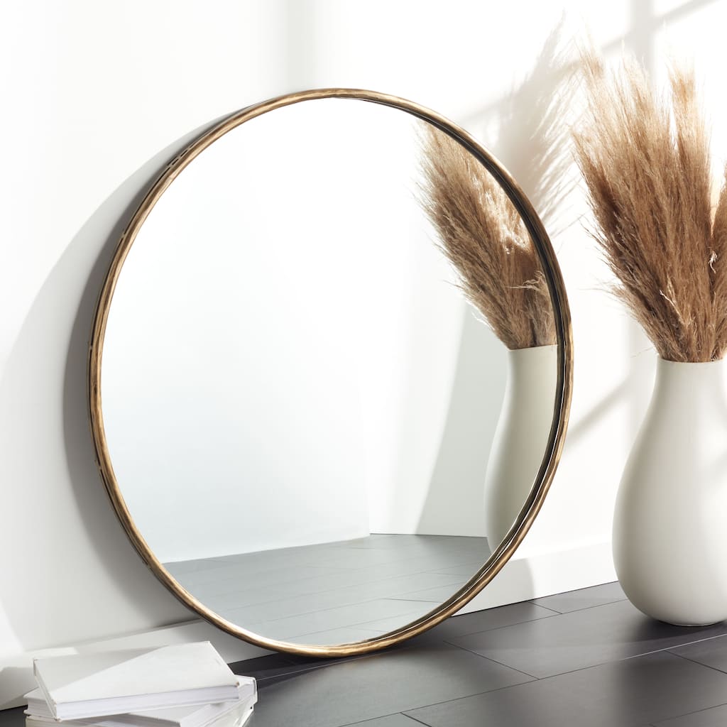 SAFAVIEH Couture Muthild 42-inch Round Metal Mirror - 42 In W x 2 In D x 42 In H - 42Wx2Dx42H