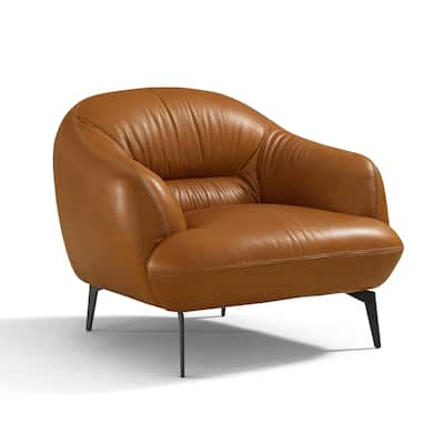Layla Chair with Sloped Arm and Metal Leg
