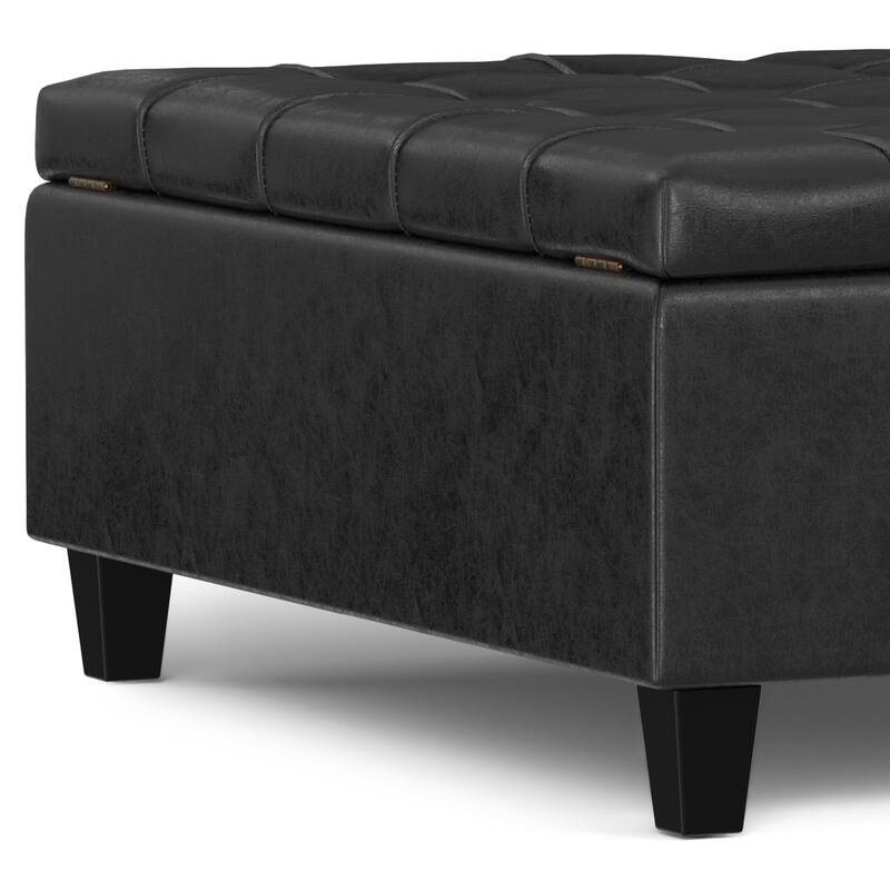 WYNDENHALL Elliot 40 inch Wide Transitional Square Table Ottoman