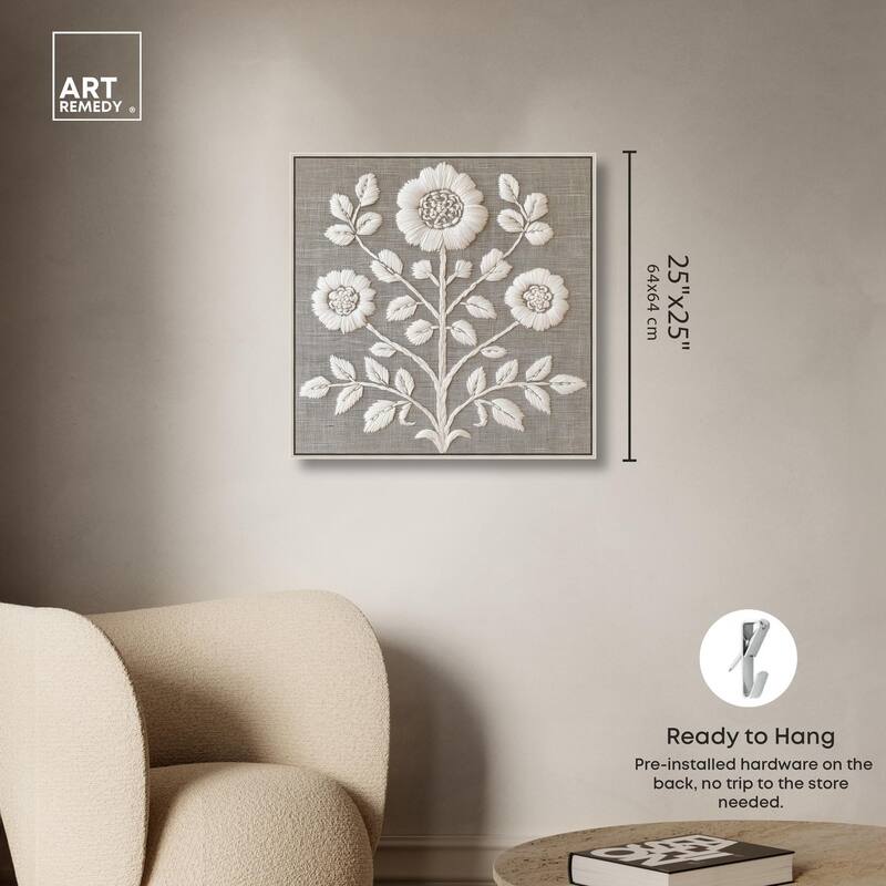 Stitched Symmetry I Canvas by Art Remedy