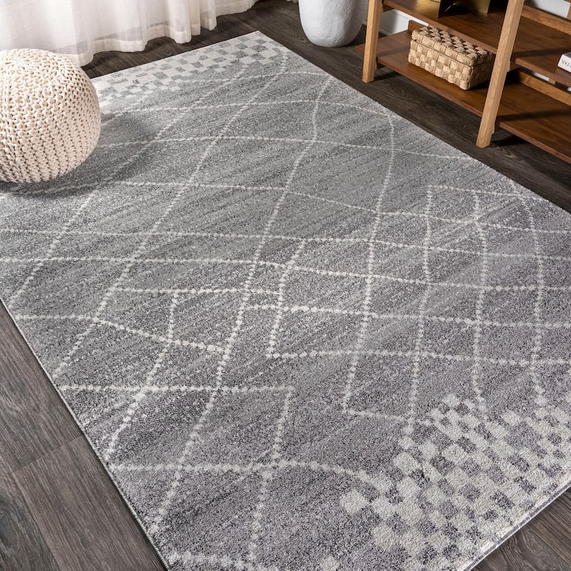 JONATHAN Y Ifrane Moroccan Modern Diamond Area Rug