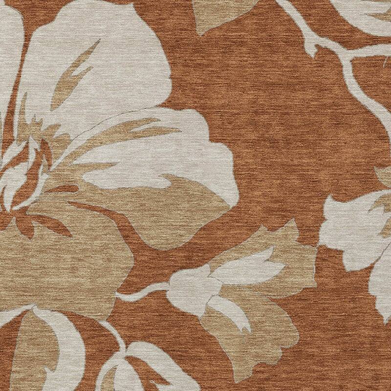 HomeRoots Floral Transitional Rectangle Outdoor Rug