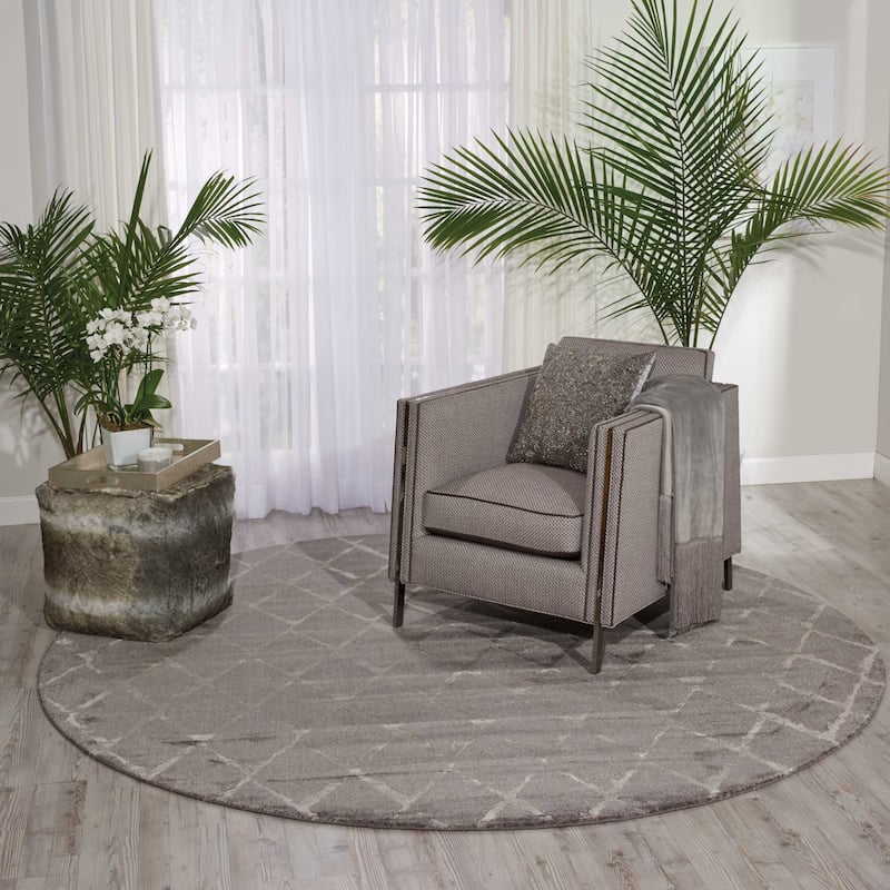 Nourison Twilight Contemporary Geometric Trellis Area Rug
