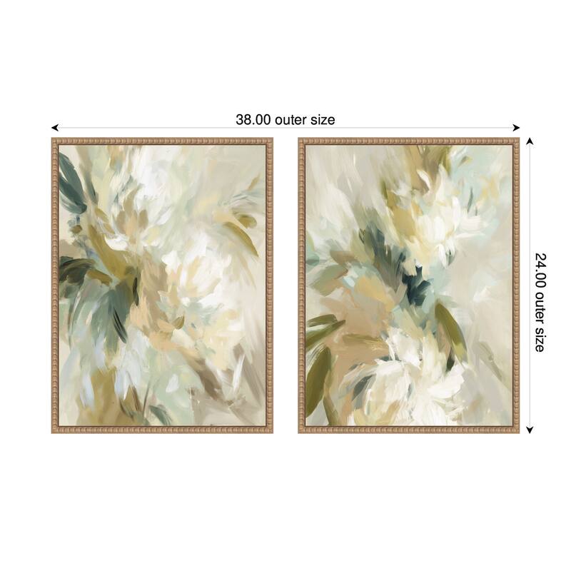 Kate and Laurel Garden No. 1 & No. 2 2 Piece Framed Canvas Wall Art Set by Amy Lighthall