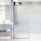 preview thumbnail 1 of 7, VIGO Meridian 34" W x 74" H Framed Fixed Shower Screen Stainless Steel