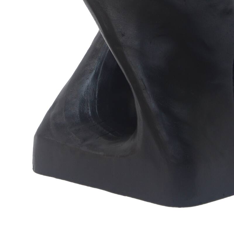 11.75" Modern Twist Shape Side Table with Good Weather and Water Resistance for Living Room or Bedroom