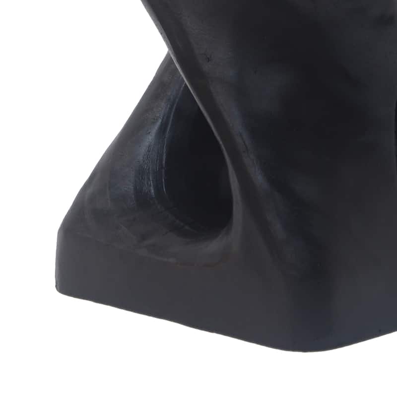 Unique Hollow Twisted Spiral Shape Side Table with Wood Grain Texture