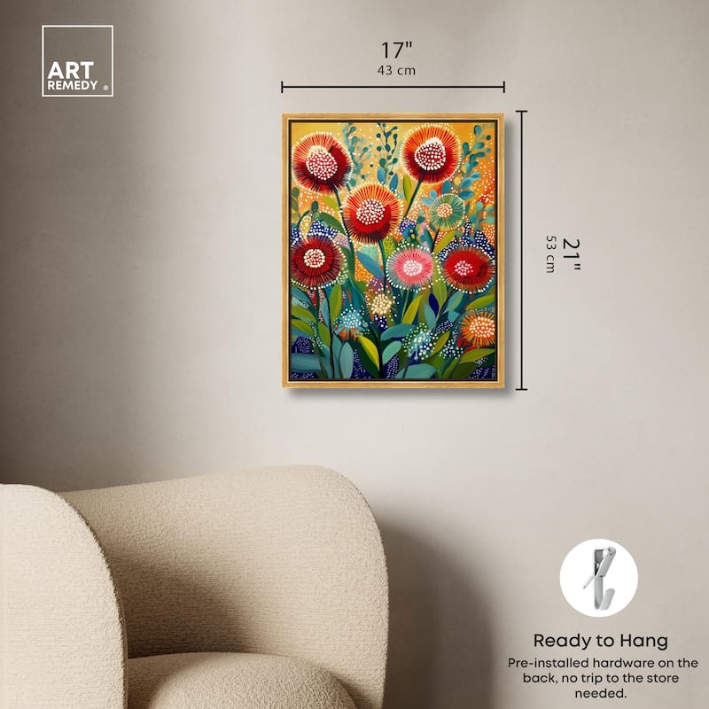 Vivid Flora I Canvas by Art Remedy