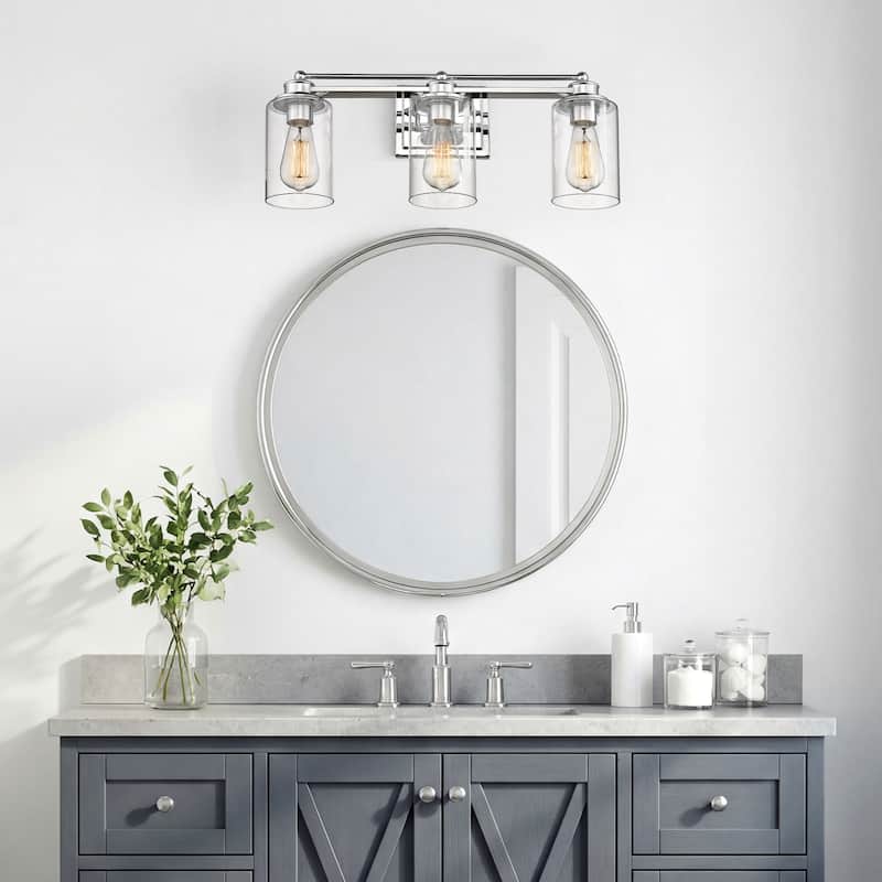 Bathroom Vanity Light,Wall Sconce Lamp Over Mirror with Clear Glass Shade