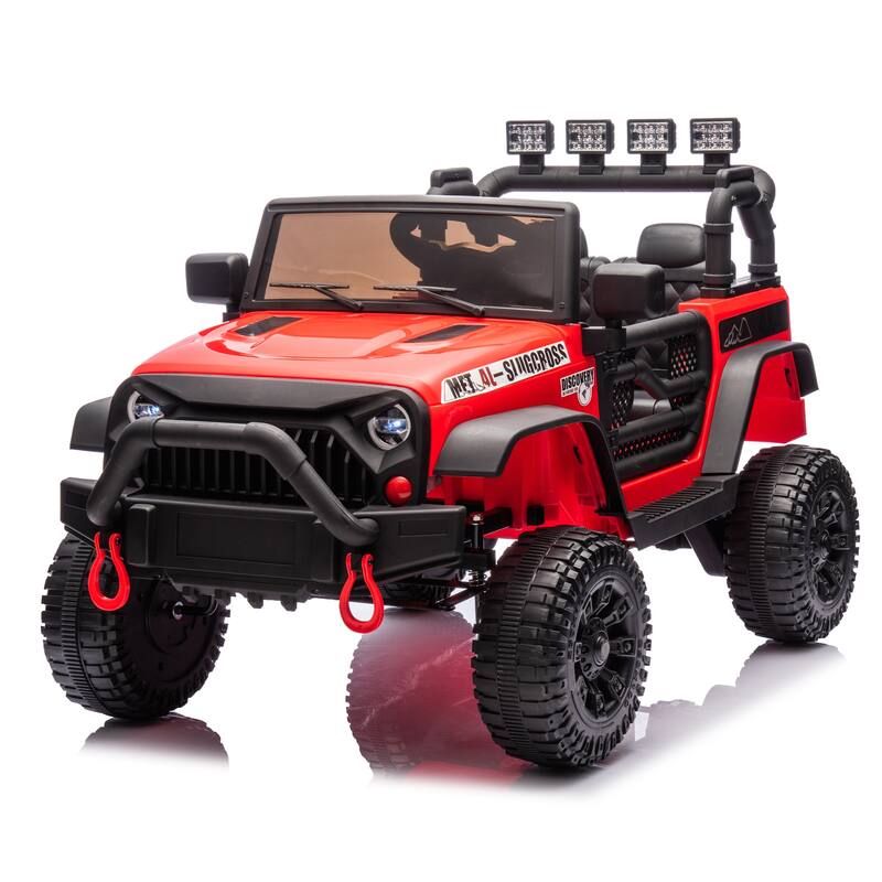 24V Kids Electric Ride-On Car for Ages 3+, Remote Control with 400W Motor & Bluetooth - Red