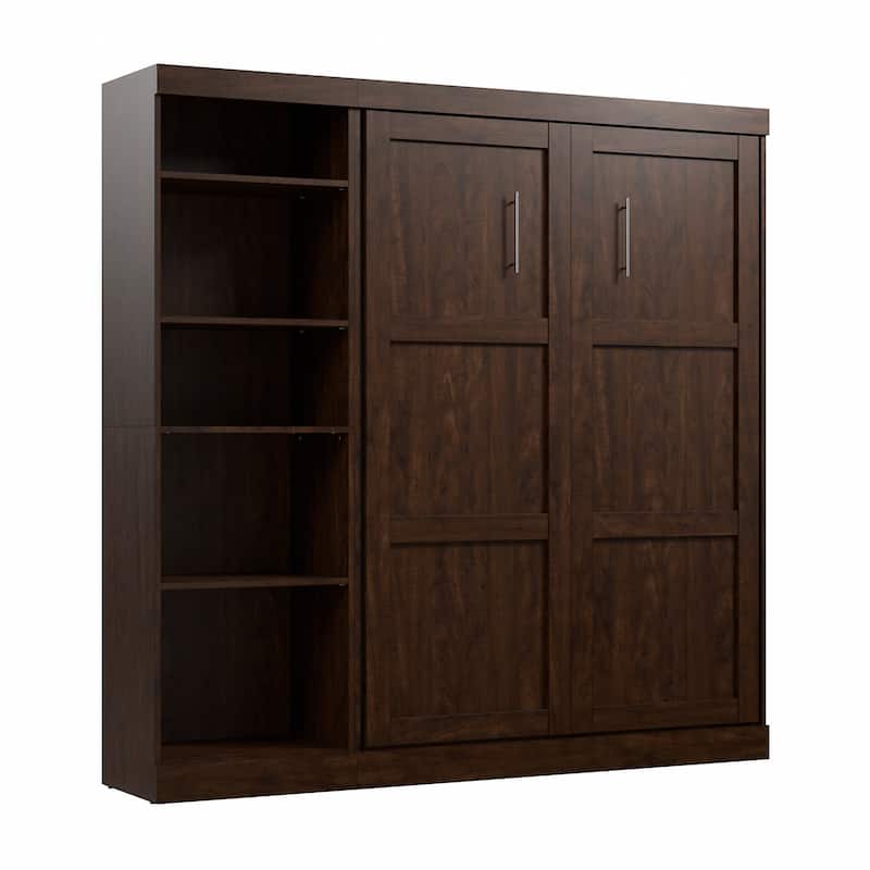 Pur Full Murphy Bed with Shelving Unit (84W) by Bestar