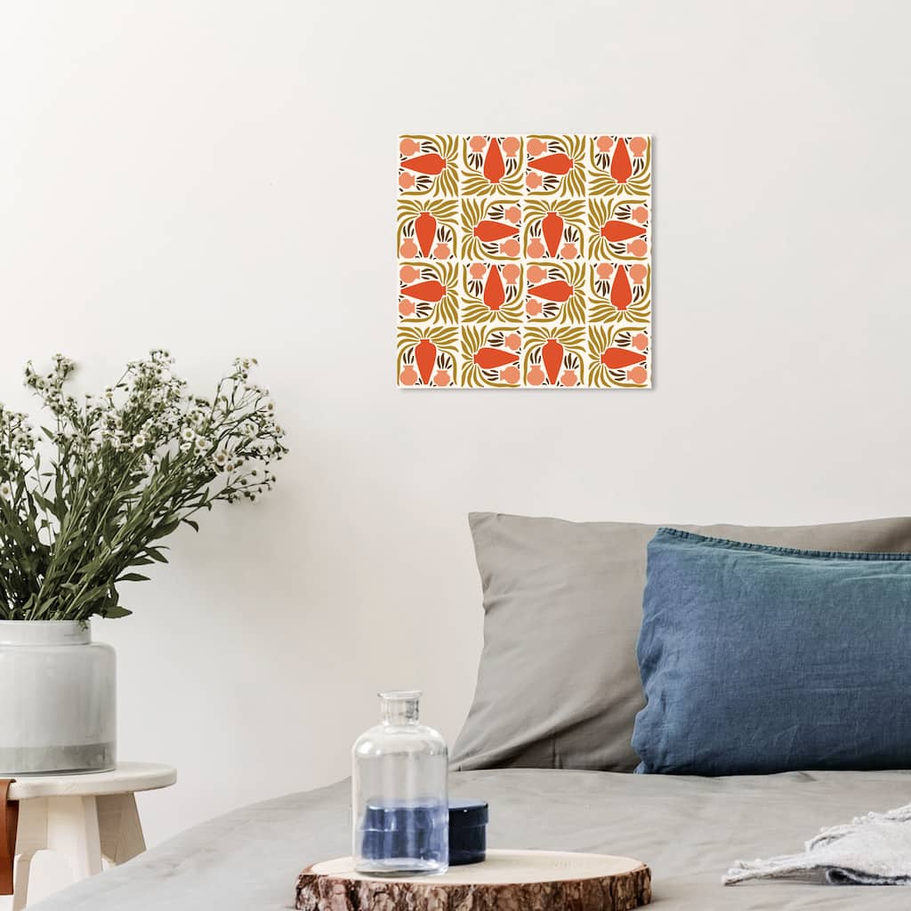 Wynwood Studio Canvas Abstract Many More Jugs Orange and Dark Orange Modern & Contemporary Wall Art Canvas Print