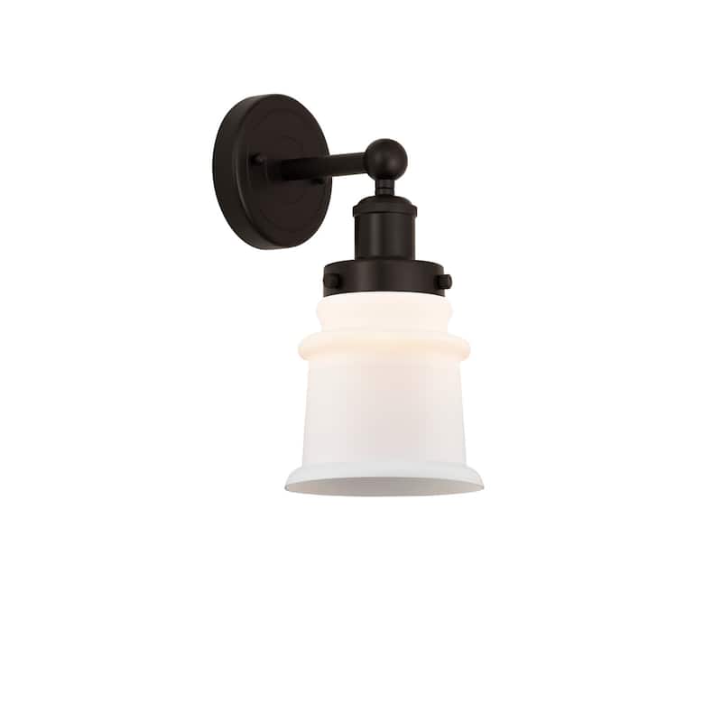 Innovations Lighting 616-1W-11-5 Canton Sconce Canton 11" Tall Wall - Oil Rubbed Bronze / Matte White