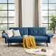 preview thumbnail 11 of 39, Modern Futon Sofa Bed, Convertible Sleeper Sofa with Tapered Wood Legs, 78.35" W, Small Split Back Sofa for Living Room