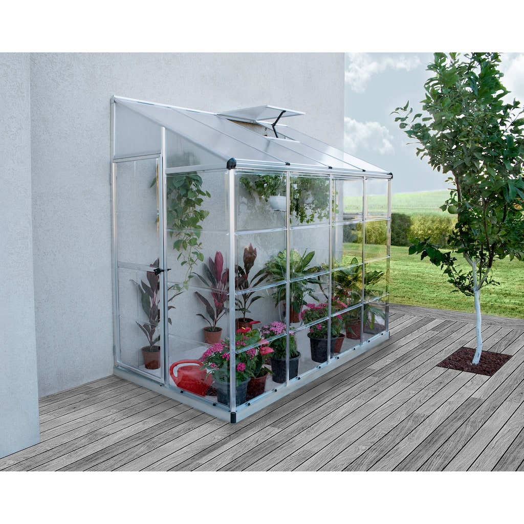 Canopia Lean to Grow Greenhouse 8 ft. 4 ft. Silver DIY Greenhouse Kit - 8 ft. x 4 ft
